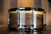 NOBLE & COOLEY SS CLASSIC WALNUT 14 X 7 SOLID SHELL SNARE DRUM, NATURAL GLOSS, BLACK CHROME FITTINGS