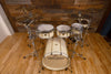 NOBLE & COOLEY CD MAPLE 'STAR INSPIRED' CUSTOM 5 PIECE DRUM KIT, WHITE LACQUER