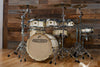 NOBLE & COOLEY CD MAPLE 'STAR INSPIRED' CUSTOM 5 PIECE DRUM KIT, WHITE LACQUER