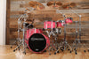 NOBLE & COOLEY CD MAPLE 6 PIECE DRUM KIT, HOT PINK SPARKLE LACQUER