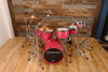 NOBLE & COOLEY CD MAPLE 6 PIECE DRUM KIT, HOT PINK SPARKLE LACQUER