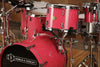 NOBLE & COOLEY CD MAPLE 6 PIECE DRUM KIT, HOT PINK SPARKLE LACQUER