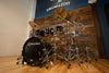 NOBLE & COOLEY HORIZON 5 PIECE CUSTOM SPEC 5 PIECE DRUM KIT, PIANO BLACK LACQUER, LONG BRASS LUGS (PRE-LOVED)