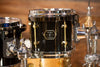 NOBLE & COOLEY HORIZON 5 PIECE CUSTOM SPEC 5 PIECE DRUM KIT, PIANO BLACK LACQUER, LONG BRASS LUGS (PRE-LOVED)