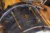 NOBLE & COOLEY UNION SERIES 3 PIECE BOP DRUM KIT, TULIPWOOD, BLACK WASH GLOSS, BRASS AND BLACK FITTINGS