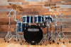 NOBLE & COOLEY WALNUT CLASSIC, 5 PIECE DRUM KIT, TRANSLUCENT BLUE LACQUER