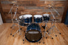 NOBLE & COOLEY WALNUT CLASSIC, 5 PIECE DRUM KIT, TRANSLUCENT BLUE LACQUER