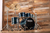 NOBLE & COOLEY WALNUT CLASSIC, 5 PIECE DRUM KIT, TRANSLUCENT BLUE LACQUER