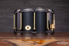 NOBLE & COOLEY 14 X 8 SS CLASSIC SOLID MAPLE SHELL SNARE DRUM, PIANO BLACK, BLACK / BRASS FITTINGS