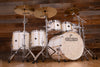 NOBLE & COOLEY CD MAPLE / HORIZON HYBRID 6 PIECE DRUM KIT, ANTIQUE WHITE GLOSS