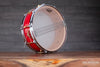 NOBLE & COOLEY 14 X 5 SOLID SHELL CLASSIC MAPLE SNARE DRUM, TRANSLUCENT CHERRY RED, (PRE-LOVED)