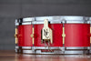 NOBLE & COOLEY 14 X 5 SOLID SHELL CLASSIC MAPLE SNARE DRUM, TRANSLUCENT CHERRY RED, (PRE-LOVED)