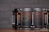 NOBLE & COOLEY 12 X 6 WALNUT PLY SNARE DRUM, BLACK FADE GLOSS, BLACK CHROME FITTINGS