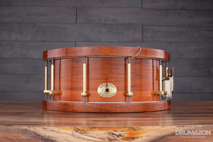 NOBLE & COOLEY 14 X 6 SS CLASSIC SOLID MAPLE SHELL SNARE DRUM, HONEY MAPLE WITH MATCHING WOOD HOOPS