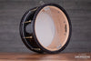 NOBLE & COOLEY 14 X 7 SS CLASSIC SOLID MAPLE SHELL SNARE DRUM, GLOSS BLACK WITH MATCHING WOOD HOOPS