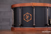NOBLE & COOLEY 14 X 8 SS CLASSIC SOLID MAPLE SHELL SNARE DRUM, MATTE BLACK WITH HONEY MAPLE WOOD HOOPS
