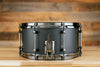 NOBLE & COOLEY 13 X 6.5 WALNUT PLY SNARE DRUM MATTE BLACK WITH WALNUT REVEAL BADGE AND BLACK CHROME FITTINGS