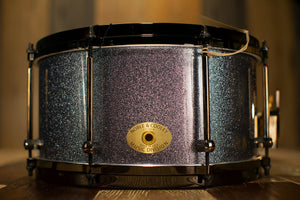 NOBLE & COOLEY 13 X 7 SS CLASSIC MAPLE SNARE DRUM, HEMATITE SPARKLE, DIE-CAST HOOPS