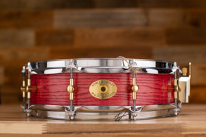 NOBLE & COOLEY 14 X 3.875 SS CLASSIC SOLID OAK PICCOLO SNARE DRUM, CHERRY STAIN OIL