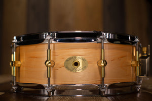 NOBLE & COOLEY 14 X 5 SS CLASSIC SOLID BIRCH SHELL SNARE DRUM, NATURAL CLEAR OIL