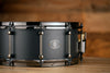 NOBLE & COOLEY 14 X 6 ALLOY CAST ALUMINIUM SNARE DRUM, BLACK WITH BLACK CHROME FITTINGS