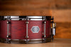 NOBLE & COOLEY 14 X 6 HORIZON SNARE DRUM, MAPLE / MAHOGANY HYBRID, CHERRY STAIN MATTE, BLACK CHROME FITTINGS