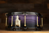 NOBLE & COOLEY 14 X 6 SS CLASSIC SOLID ASH SHELL SNARE DRUM, BLACK TO PURPLE FADE GLOSS
