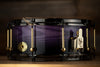 NOBLE & COOLEY 14 X 6 SS CLASSIC SOLID ASH SHELL SNARE DRUM, BLACK TO PURPLE FADE GLOSS