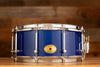 NOBLE & COOLEY 14 X 6 SS CLASSIC SOLID ASH SHELL SNARE DRUM, TRANSPARENT BLUE GLOSS