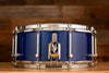 NOBLE & COOLEY 14 X 6 SS CLASSIC SOLID ASH SHELL SNARE DRUM, TRANSPARENT BLUE GLOSS