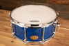 NOBLE & COOLEY 14 X 6 SS CLASSIC SOLID ASH SHELL SNARE DRUM, TRANSPARENT BLUE GLOSS