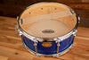NOBLE & COOLEY 14 X 6 SS CLASSIC SOLID ASH SHELL SNARE DRUM, TRANSPARENT BLUE GLOSS