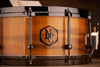 NOBLE & COOLEY 14 X 6 SS CLASSIC WALNUT SOLID SHELL SNARE DRUM, NATURAL GLOSS, BLACK CHROME FITTINGS / DIECAST HOOPS