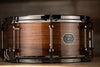 NOBLE & COOLEY 14 X 6.5 WALNUT PLY SNARE DRUM, NATURAL GLOSS WITH BLACK CHROME HARDWARE
