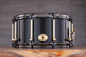 NOBLE & COOLEY 14 X 7 SS CLASSIC SOLID MAPLE SHELL SNARE DRUM, GLOSS BLACK