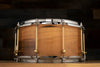 NOBLE & COOLEY SS CLASSIC TWO TONE WALNUT 14 X 7 SOLID SHELL SNARE DRUM, NATURAL SATIN