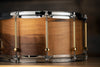 NOBLE & COOLEY SS CLASSIC TWO TONE WALNUT 14 X 7 SOLID SHELL SNARE DRUM, NATURAL SATIN