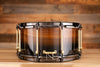 NOBLE & COOLEY 14 X 7 SS CLASSIC WALNUT SOLID SHELL SNARE DRUM, BLACK FADE LACQUER, BRASS LUGS, BLACK CHROME HOOPS