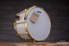 NOBLE & COOLEY 14 X 8 SS CLASSIC SOLID MAPLE SHELL SNARE DRUM, IVORY GLOSS, BRASS FITTINGS