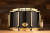 NOBLE & COOLEY 14 X 8 SS CLASSIC SOLID MAPLE SHELL SNARE DRUM, GLOSS BLACK, BRASS FITTINGS