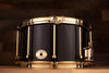 NOBLE & COOLEY 14 X 8 SS CLASSIC SOLID MAPLE SHELL SNARE DRUM, GLOSS BLACK, BRASS FITTINGS