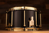 NOBLE & COOLEY 14 X 8 SS CLASSIC SOLID MAPLE SHELL SNARE DRUM, GLOSS BLACK, BRASS FITTINGS