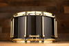 NOBLE & COOLEY 14 X 8 SS CLASSIC SOLID MAPLE SHELL SNARE DRUM, GLOSS BLACK, BRASS FITTINGS