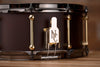 NOBLE & COOLEY 14 X 6 ALLOY CAST ALUMINIUM, MATTE BURGUNDY, BRASS LUGS, BLACK CHROME HOOPS