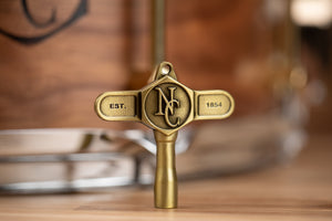 NOBLE & COOLEY MAGNETIC DRUM KEY ANTIQUE BRASS