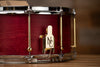 NOBLE & COOLEY 14 X 7 SS CLASSIC BEECH SOLID SHELL SNARE DRUM CHERRY MATTE BRASS LUGS / CHROME HOOPS