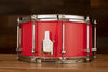 NOBLE & COOLEY 14 X 7 SS CLASSIC MAPLE SOLID SHELL SNARE DRUM, HOT PINK LACQUER