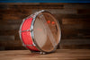 NOBLE & COOLEY 14 X 7 SS CLASSIC MAPLE SOLID SHELL SNARE DRUM, HOT PINK LACQUER