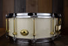 NOBLE & COOLEY 14 X 6 SS CLASSIC MAPLE SNARE DRUM, IVORY GLOSS