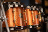 NOBLE & COOLEY UNION SERIES 5 PIECE DRUM KIT, TULIPWOOD, COPPER SPARKLE, BRASS AND BLACK FITTINGS